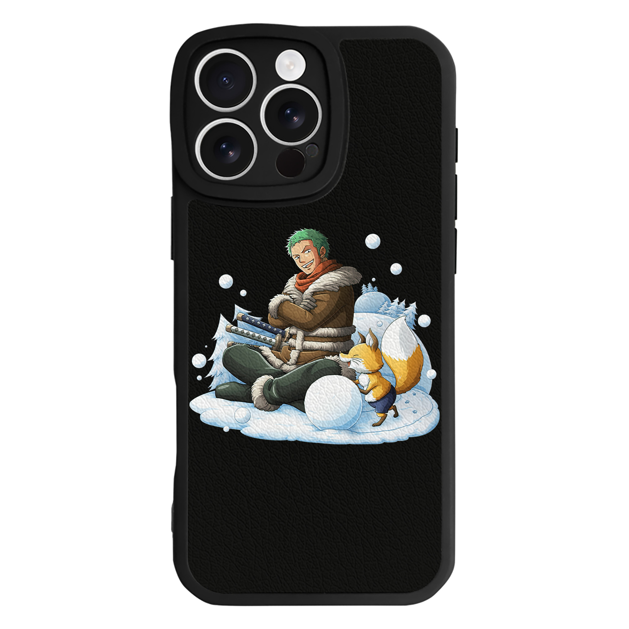 （画像用） ワンピース ロロノア・ゾロ ONE PIECE Roronoa Zoro 【iPhone 16シリーズ対応】シリコンスマホケース（レザー調） 材質：シリコン